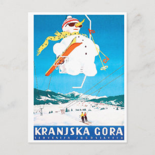 Kranjska Gora, Slowenien, Jugoslawien, Vintag Postkarte