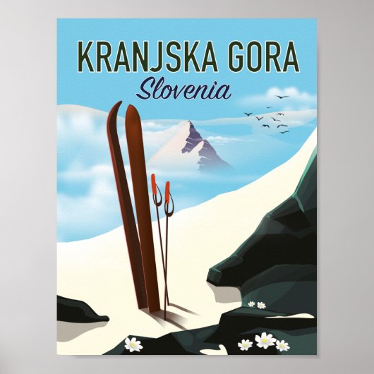 Kranjska Gora Slowenien Skiplakat Poster (Vorne)