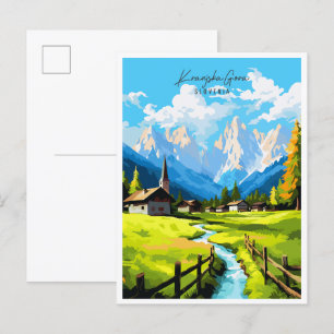 Kranjska Gora Slowenien Vintage-Reiseillustration Postkarte