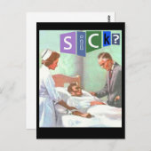 KRANK? GUTE POST-KARTE BEKOMMEN POSTKARTE (Vorne/Hinten)