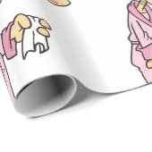 Kranke Frau Geschenkpapier (Rolleneckpunkt)