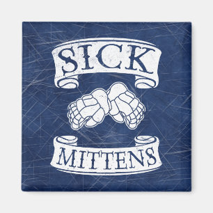 Kranke Handschuhe Lustiger Hockey-Slang Magnet