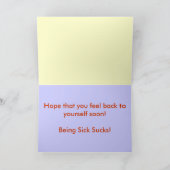 Kranke ist zum Kotzen sein Karte (Innenseite)