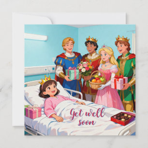 Kranke Prinzessin im Krankenhaus mit Besuchern 1