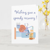 Kranke Schnecke erhält gute Wünsche Karte (Gelbe Blume)