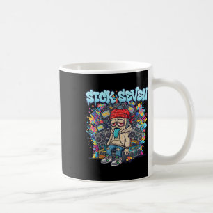 Kranke Sieben 67 Graffiti-Meme Sechs Sieben Spaß-S Kaffeetasse