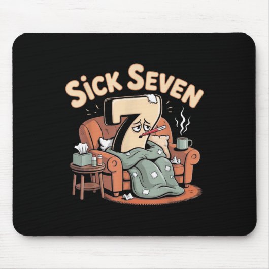 Kranke Sieben 67 Halloween Sechs Sieben Kostüm Spa Mousepad (Vorne)