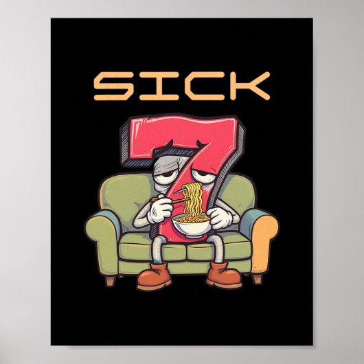 Kranke Sieben 67 Meme Sechs Sieben 1 Poster (Vorne)