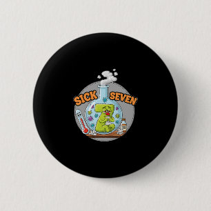 Kranke Sieben Lustiges Meme 67 Sechs Sieben Wortsp Button