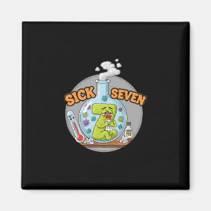Kranke Sieben Lustiges Meme 67 Sechs Sieben Wortsp Magnet