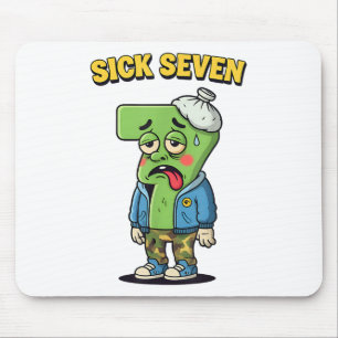 Kranke Sieben Lustiges Meme Trending 6 7 Halloween Mousepad