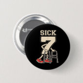 Kranke Sieben Meme 67 Lustige Kranke 7 Sieben Mit Button (Vorne & Hinten)