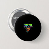 Kranke Sieben Meme Graffiti Tropf Spaß Wortspiel  Button (Vorne & Hinten)