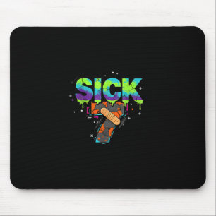 Kranke Sieben Meme Graffiti Tropf Spaß Wortspiel Mousepad