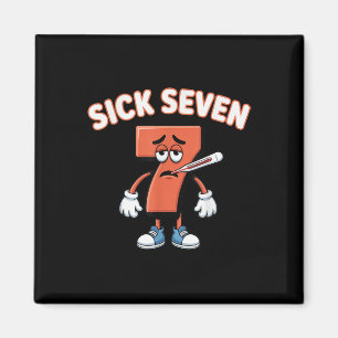 Kranke Sieben Meme T-Shirt Sechs Sieben Lustiger W Magnet
