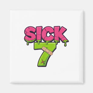 Kranke Sieben Meme T-Shirt Sechs Sieben Lustiger W Magnet