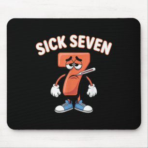 Kranke Sieben Meme T-Shirt Sechs Sieben Lustiger W Mousepad