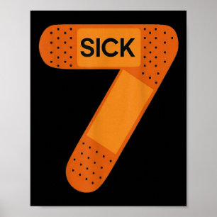 Kranke Sieben Meme T-Shirt Sechs Sieben Lustiger W Poster