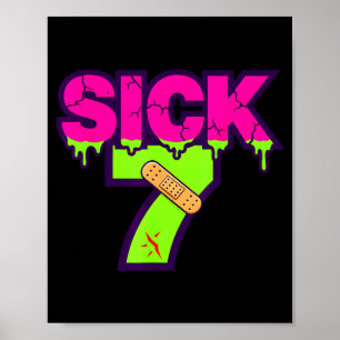 Kranke Sieben Meme T-Shirt Sechs Sieben Lustiger W Poster