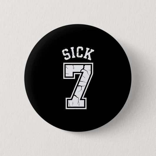 Kranke Sieben Meme T-Shirt Sechs Sieben Spaß Button (Vorderseite)