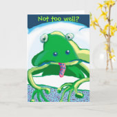 kranke traurige Frosch, nicht zu gut? Karte (Gelbe Blume)