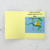 kranke traurige Frosch, Sick, traurig und stecken Karte (Innenseite)