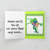 Kranke traurige Froschfrösche, Gefühl krank? Karte (Innenseite)