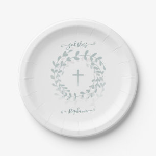 Kranke und Kreuz Pappteller