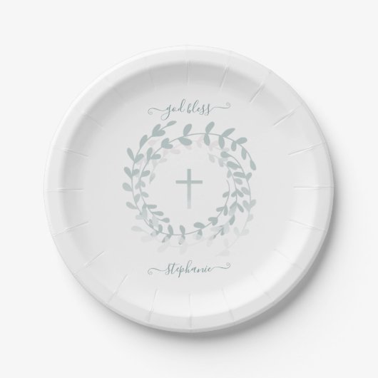 Kranke und Kreuz Pappteller (Vorderseite)