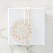 Kranke von Rose Zwei erste Hochzeitmongramm CO2 Geschenkanhänger (Mit Box)