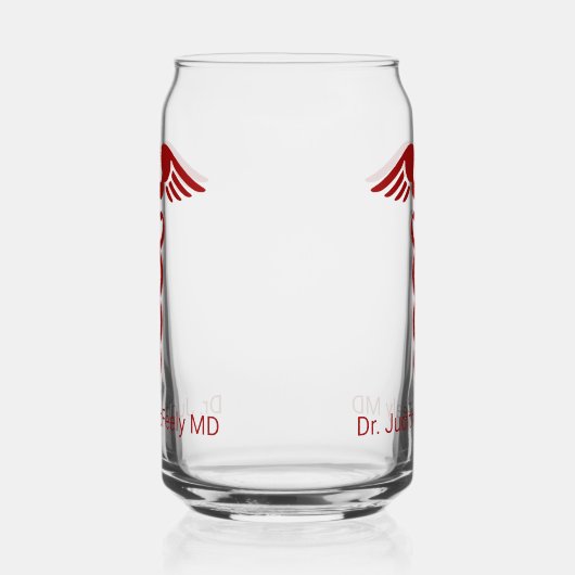 Kranken oder Ärzte Caduceus Dosenglas (Links)