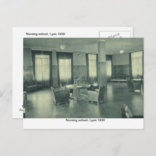 Krankenanstalt, Lyon 1930 Postkarte (Vorne/Hinten)