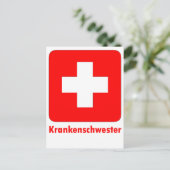 Krankendeutsch Postkarte (Stehend Vorderseite)