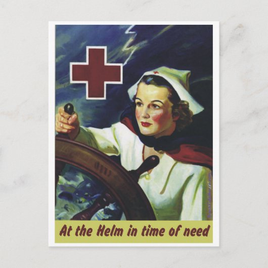 Krankenfürsorge am Helm Postkarte (Vorderseite)