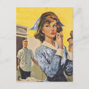 Krankenfürsorge am Wellen Postkarte