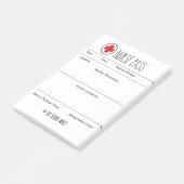 Krankengeld für alle Lehrer oder Schulkinder Post-it Klebezettel (angewinkelt)