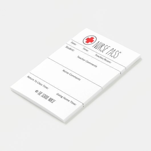 Krankengeld für alle Lehrer oder Schulkinder Post-it Klebezettel (angewinkelt)