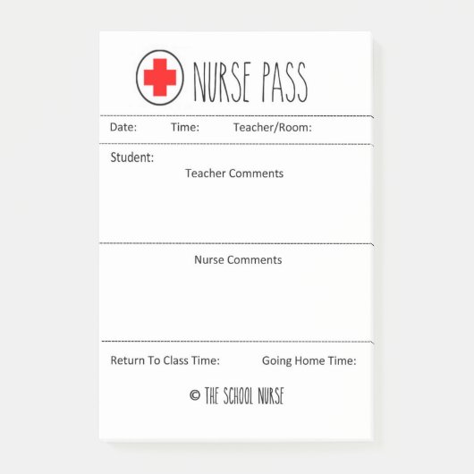 Krankengeld für alle Lehrer oder Schulkinder Post-it Klebezettel (Vorderseite)