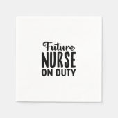 Krankengeld für zukünftige Krankenschwester Serviette (Vorderseite)