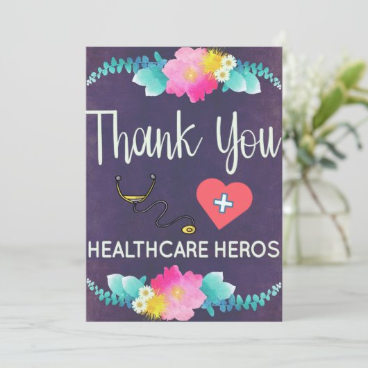 Krankengeld Tag Dankeschön Karte (Stehend Vorderseite)