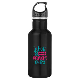 Krankengeschenk Arbeit % Belivery Nurse Edelstahlflasche