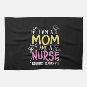 Krankengeschenk Ich bin eine Mama und Krankenschwe Geschirrtuch
