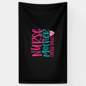 Krankengeschenk Krankenschwester Mutter Kaffee Lov Banner (Vertikal)