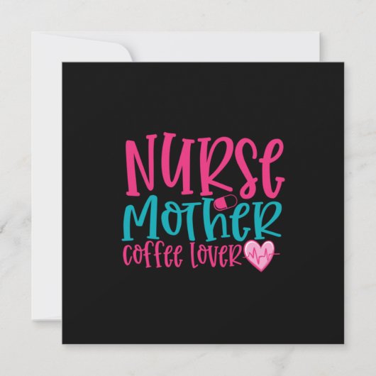 Krankengeschenk Krankenschwester Mutter Kaffee Lov Feiertagskarte (Vorderseite)