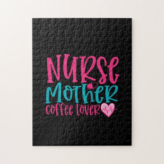 Krankengeschenk Krankenschwester Mutter Kaffee Lov Puzzle (Vertikal)