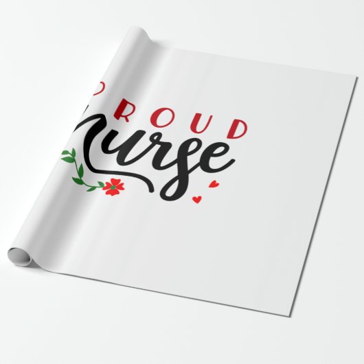 Krankengeschenk Proud Nurse Geschenkpapier (Ungerollt)