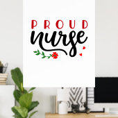 Krankengeschenk Proud Nurse Poster (Heimbüro)