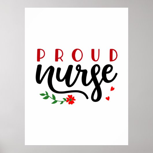 Krankengeschenk Proud Nurse Poster (Vorne)