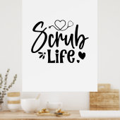 Krankengeschenk Scrub Life Poster (Küche)