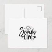 Krankengeschenk Scrub Life Postkarte (Vorne/Hinten)